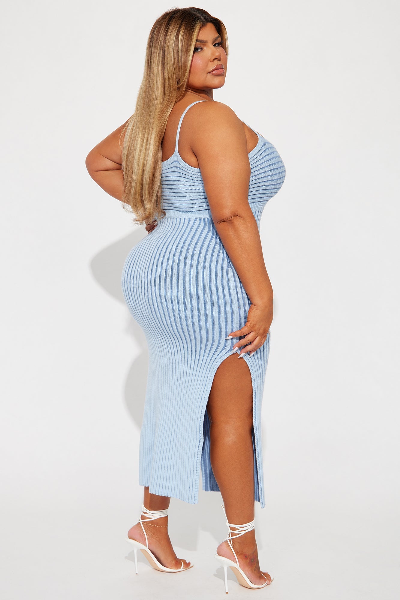Knit Maxi Dress - Light Blue
