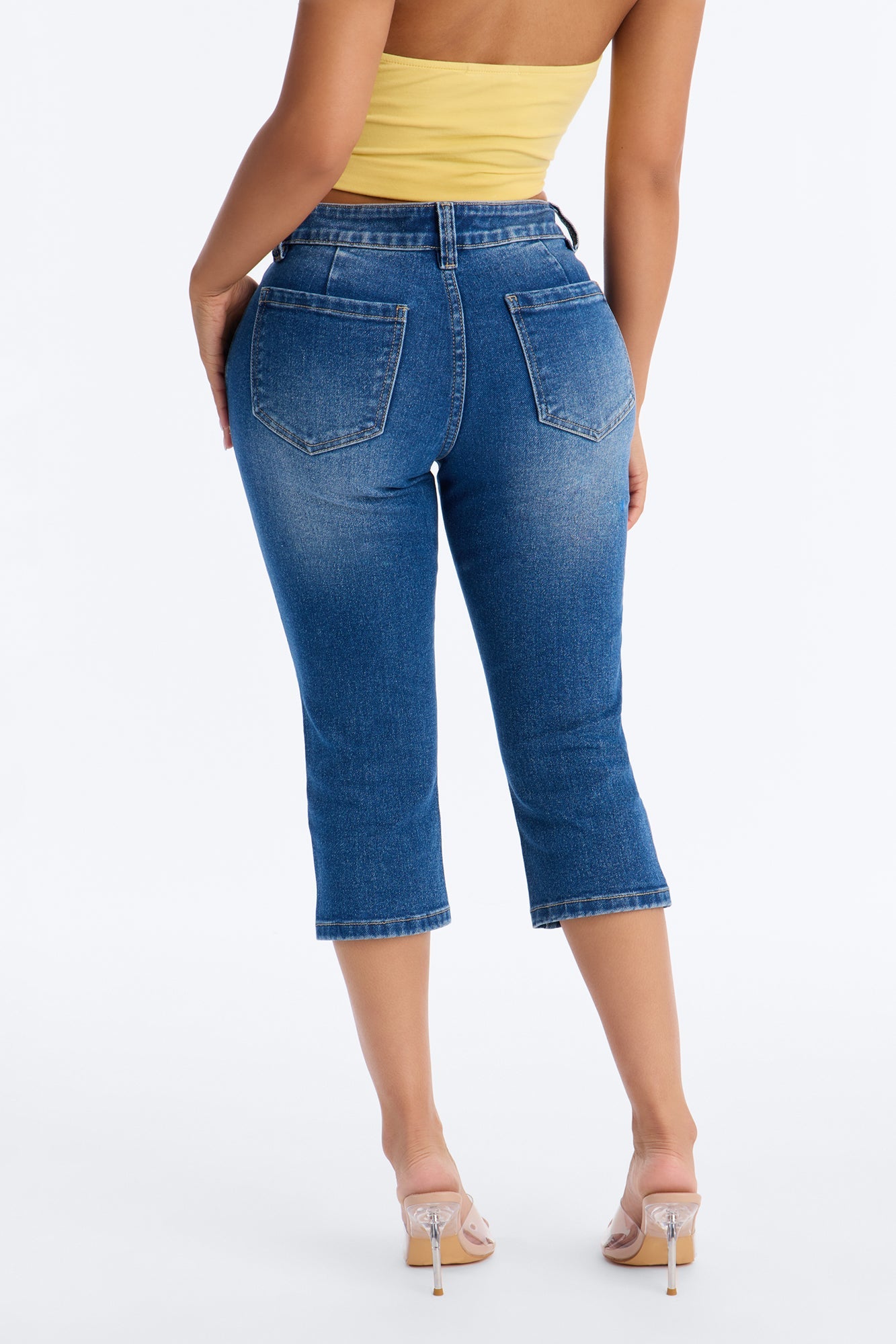 Relaxed Baggy Wide Leg Jeans - Dark Wash