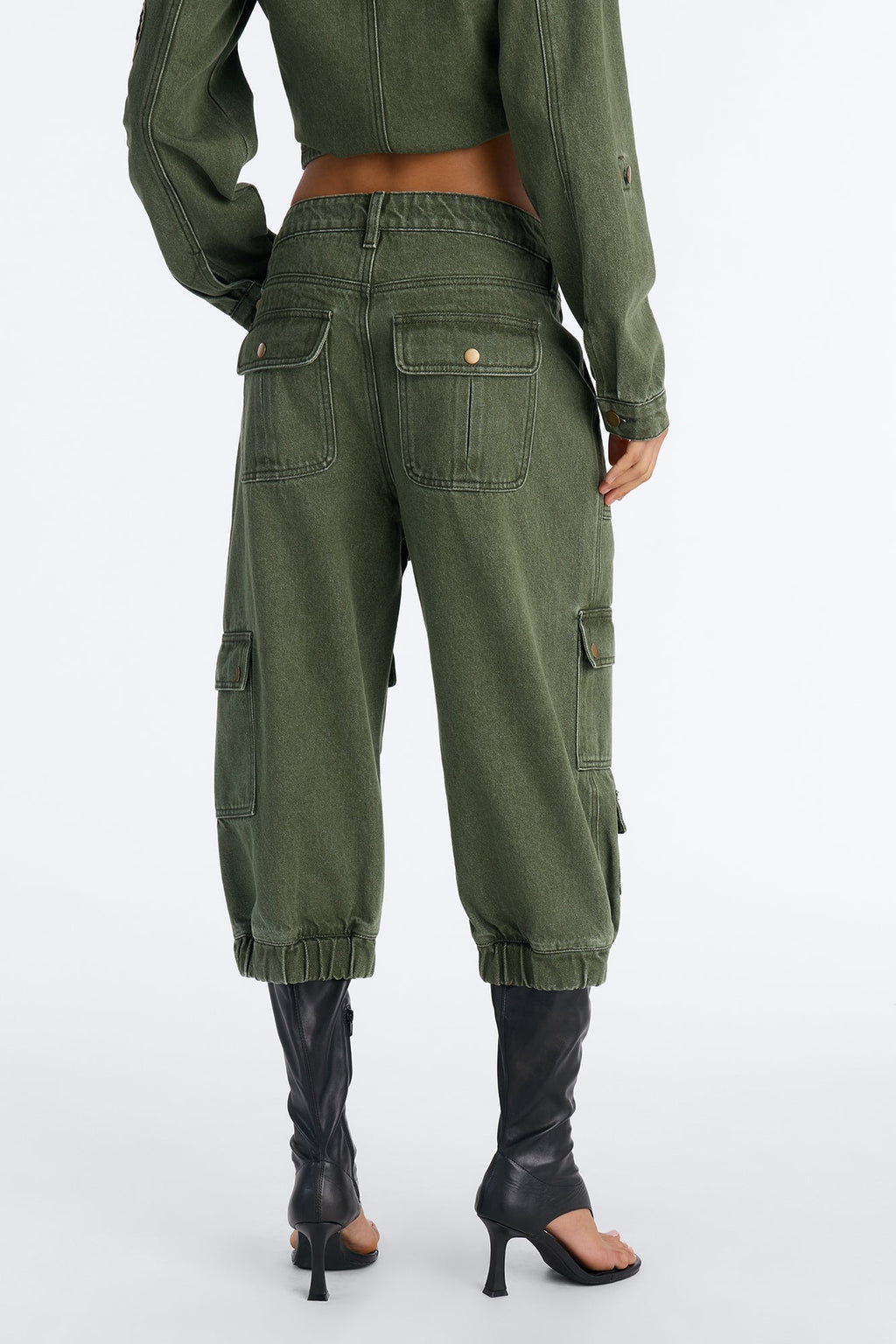 Cargo Jogger Jeans - Olive