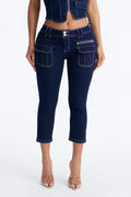 Bootcut Mid Rise Jeans - Dark Wash