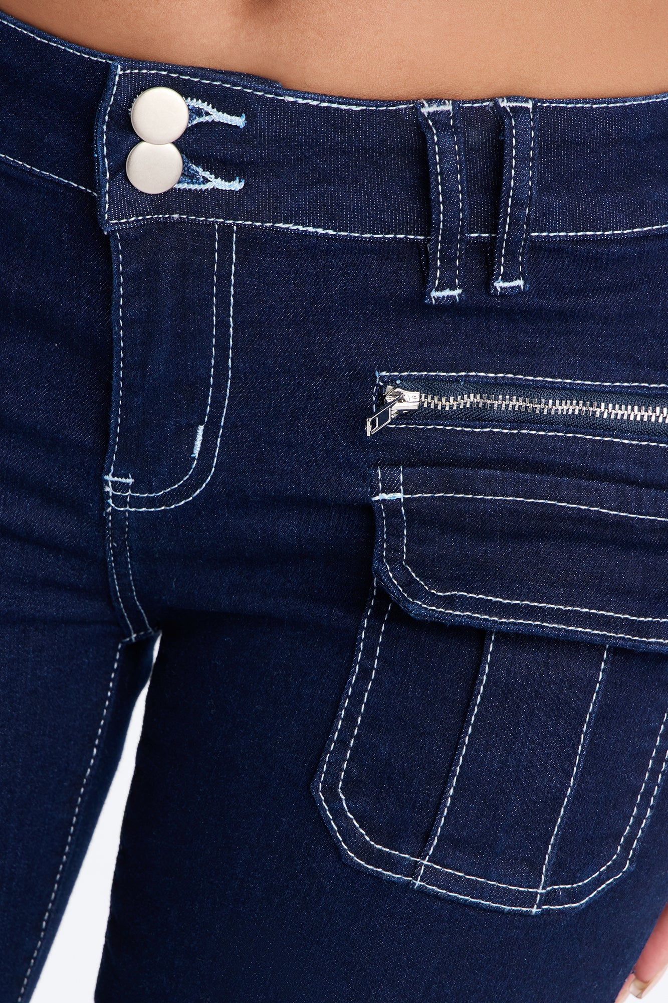Bootcut Mid Rise Jeans - Dark Wash