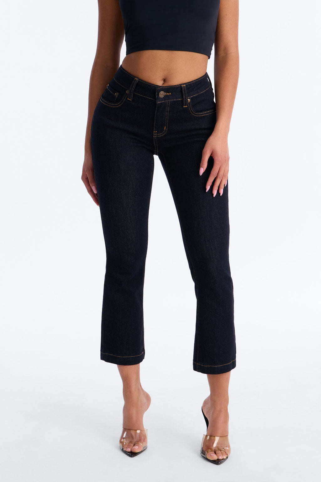 Skinny Fit High Rise Jeans - Dark Wash