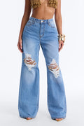 High Rise Flare Jeans - Medium Wash