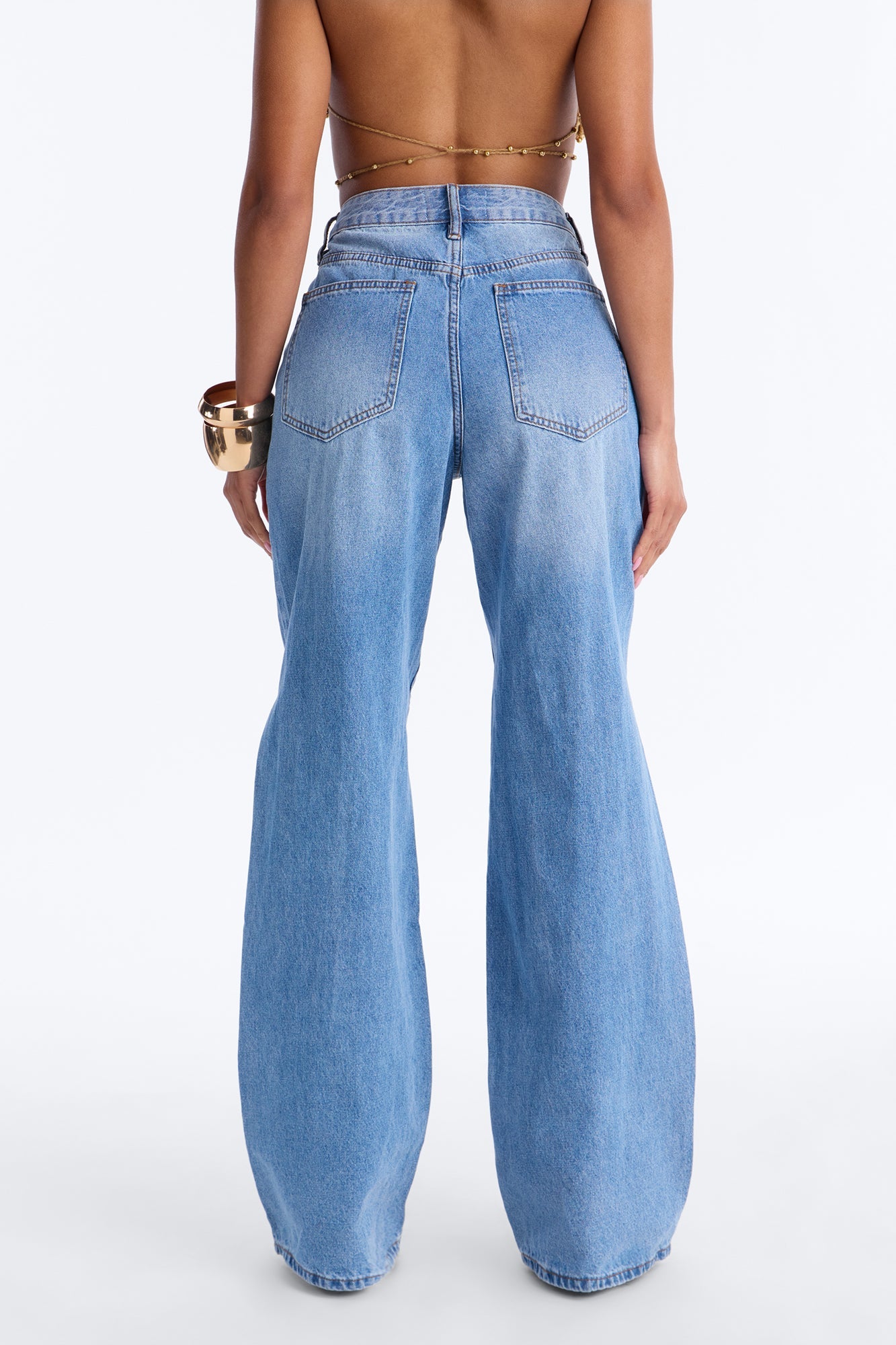 High Rise Flare Jeans - Medium Wash