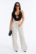 Combo Print High Rise Jeans - White