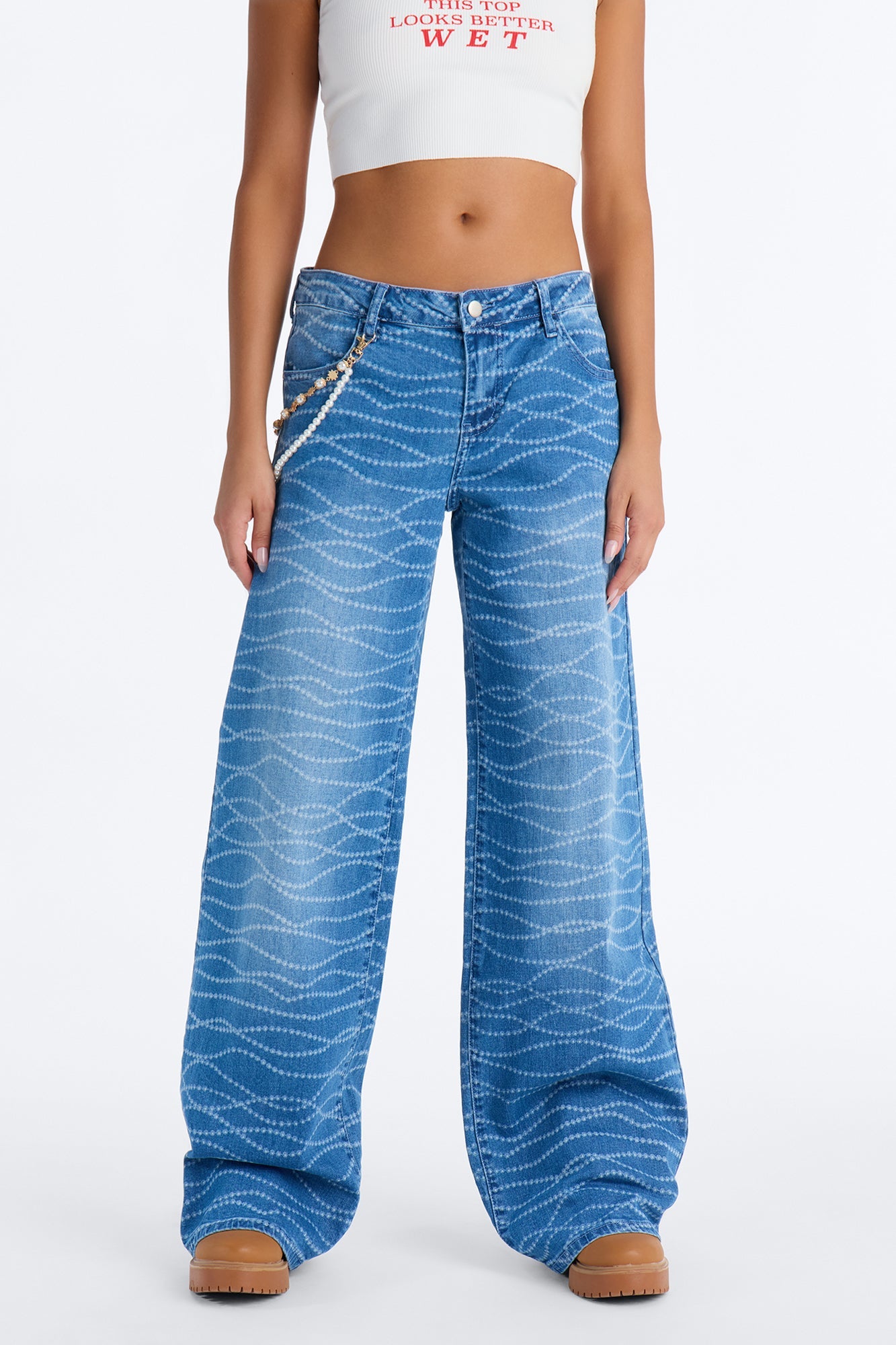 Straight Leg Jeans - Medium Wash