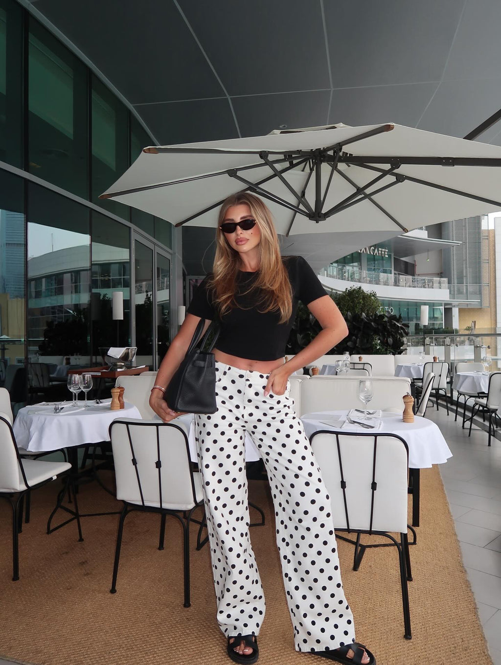 Combo Print High Rise Jeans - White