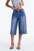 High Rise Slim Fit Jeans - Dark Wash