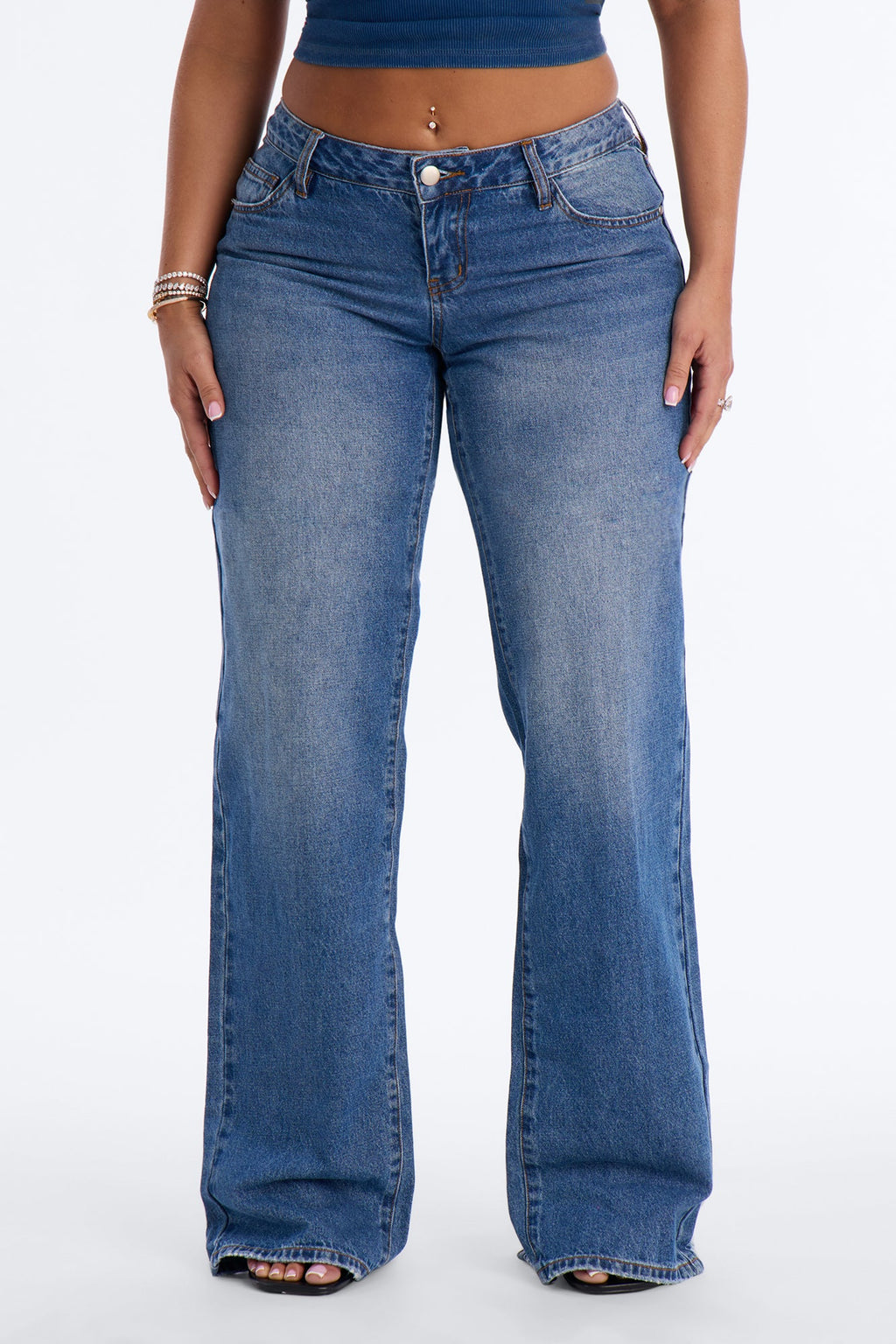 Ultra Low Rise Jeans - Medium Wash