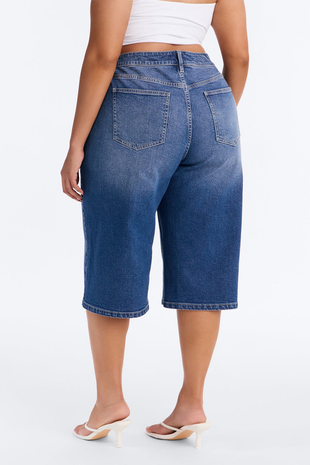 High Rise Slim Fit Jeans - Dark Wash