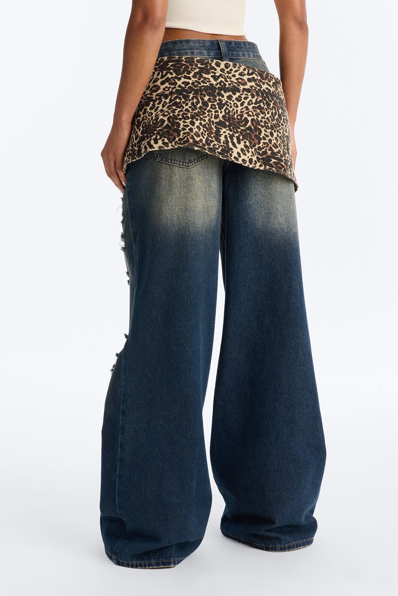 High Rise Wide Leg Jeans - Dark Wash