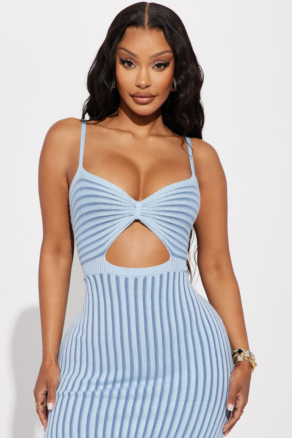 Knit Maxi Dress - Light Blue
