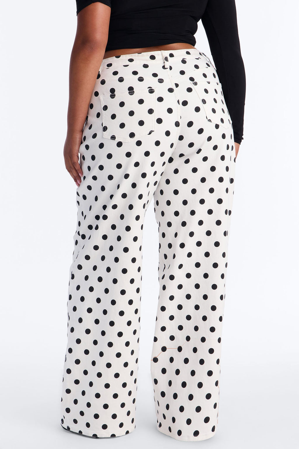 Combo Print High Rise Jeans - White