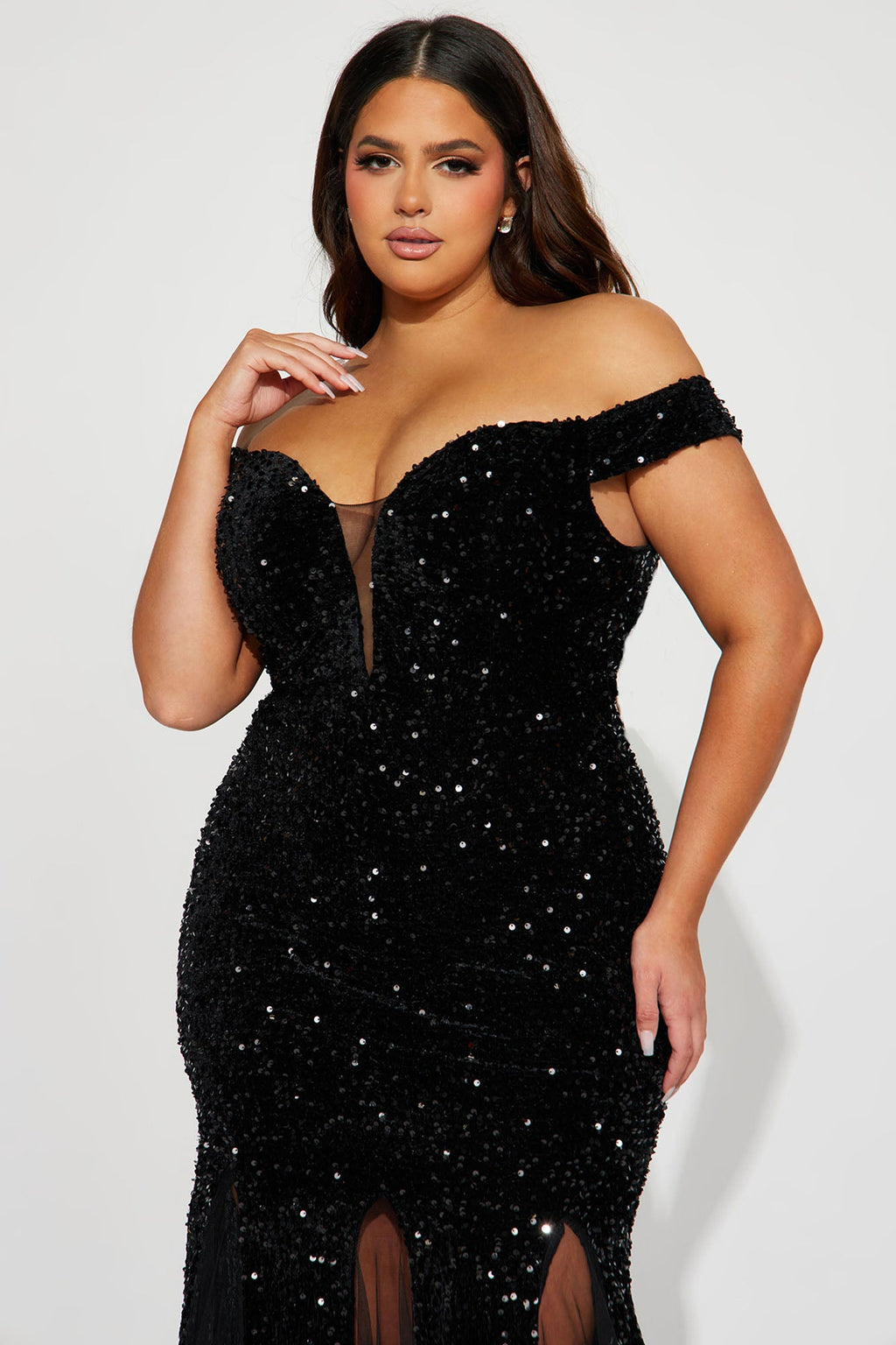 Sequin Gown - Black