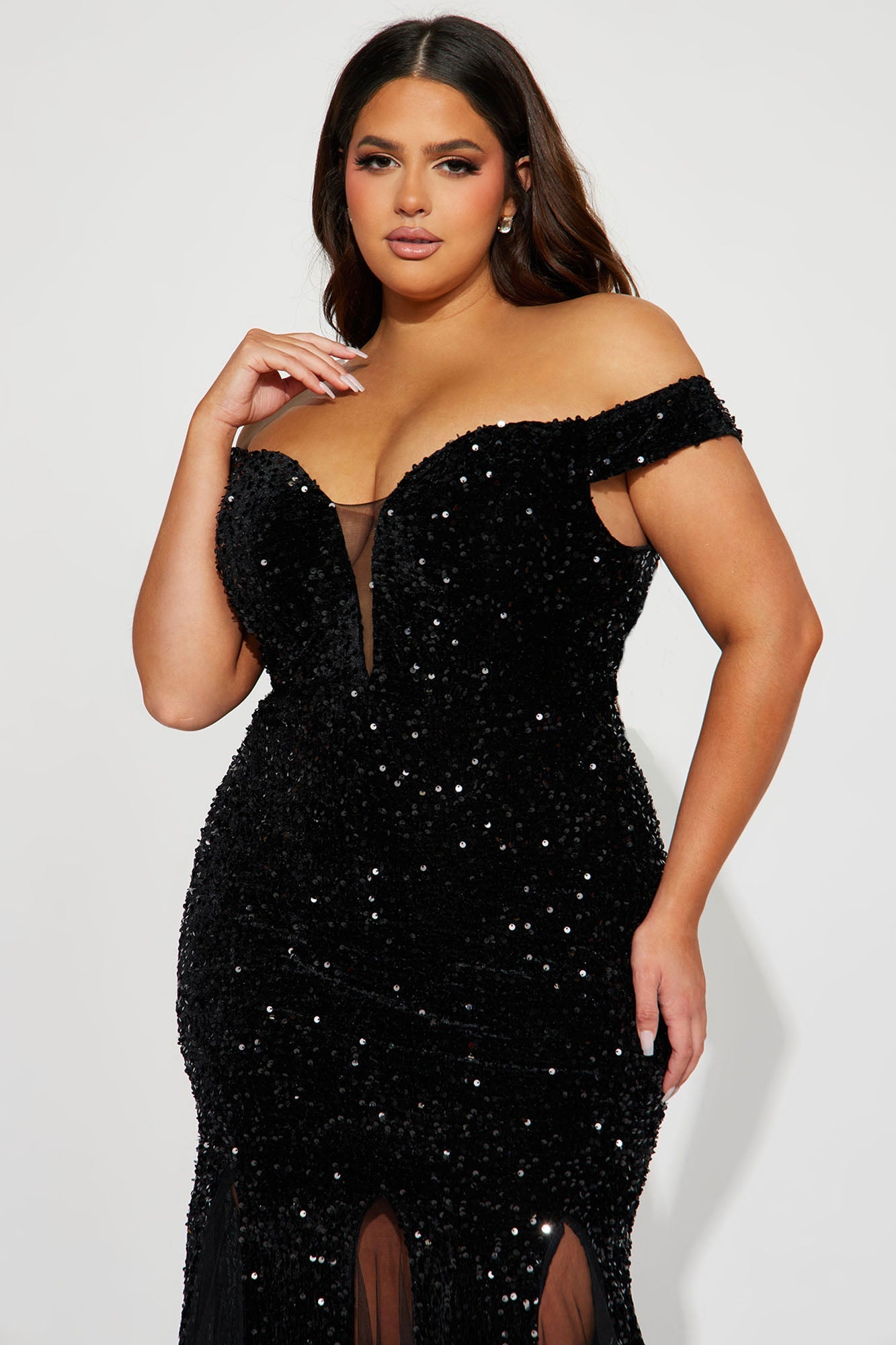 Sequin Gown - Black