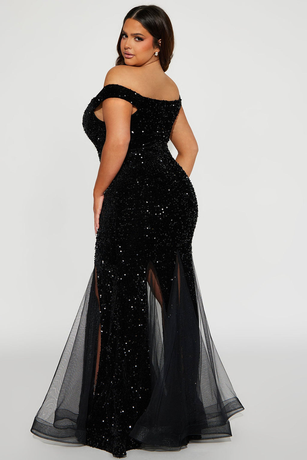 Sequin Gown - Black