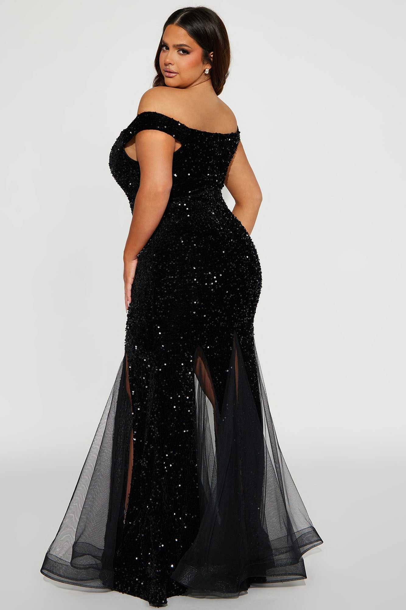 Sequin Gown - Black