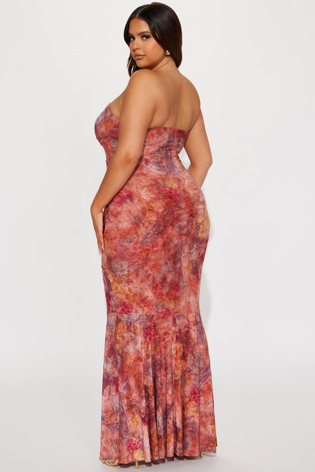 Vibrant Multi Color Print Maxi Dress