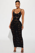 Sleeveless Bodycon Maxi Dress - Black