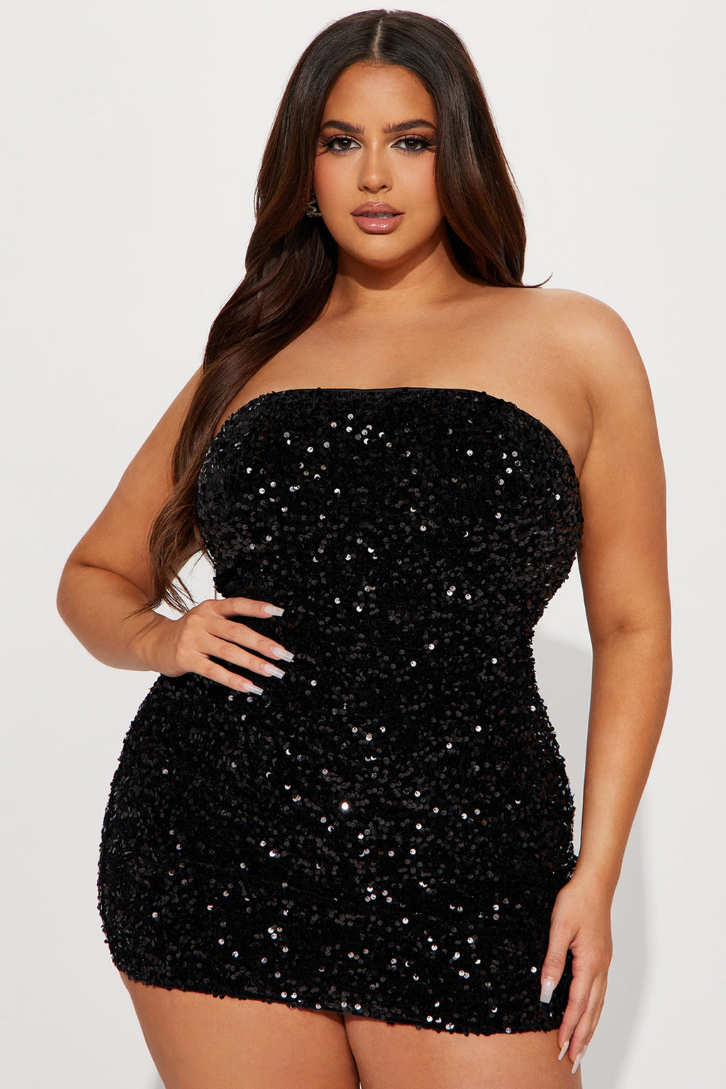 Sequin Mini Dress - Black
