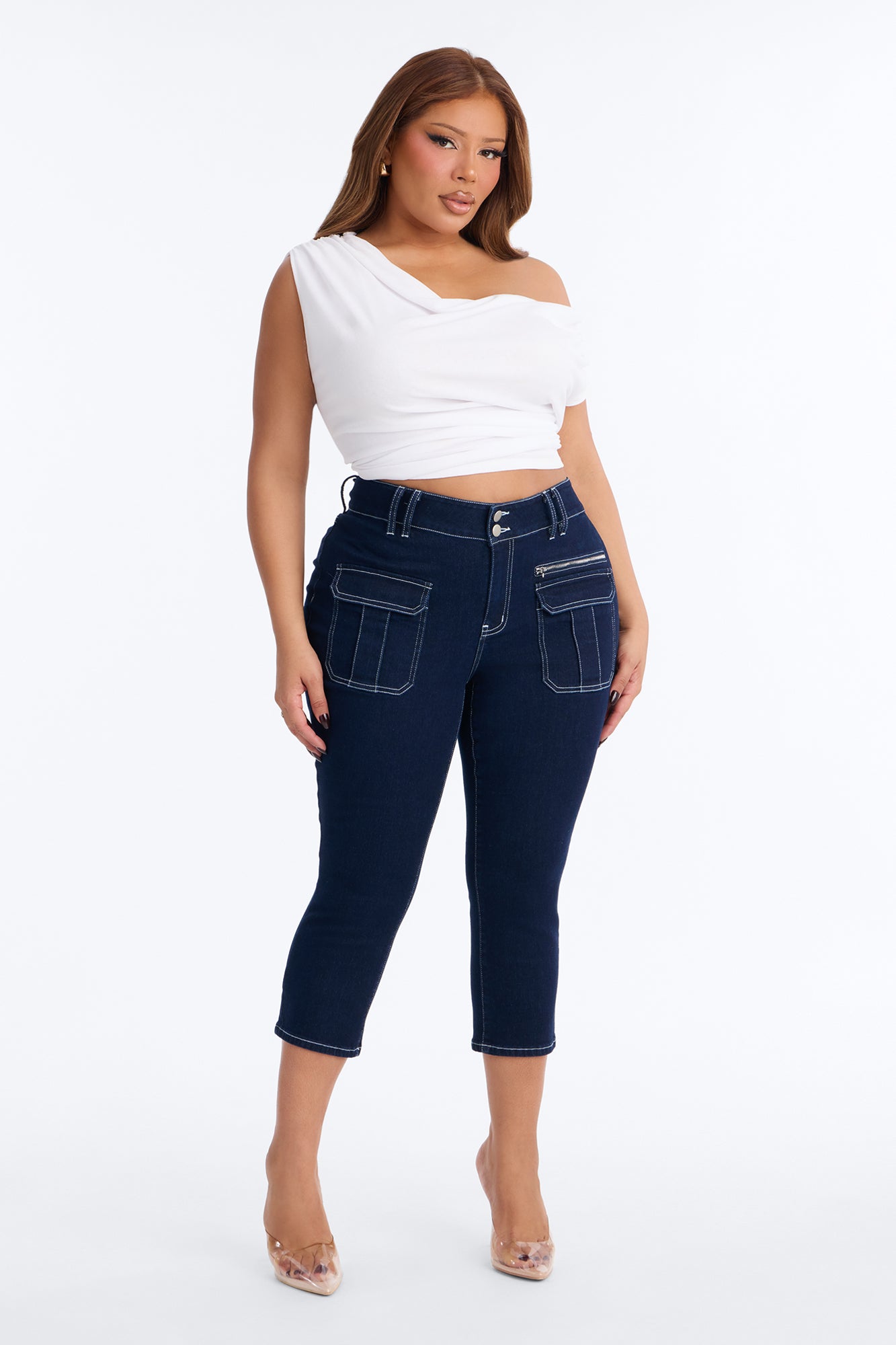 Bootcut Mid Rise Jeans - Dark Wash