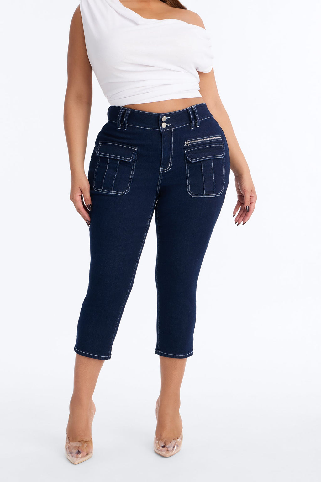 Bootcut Mid Rise Jeans - Dark Wash