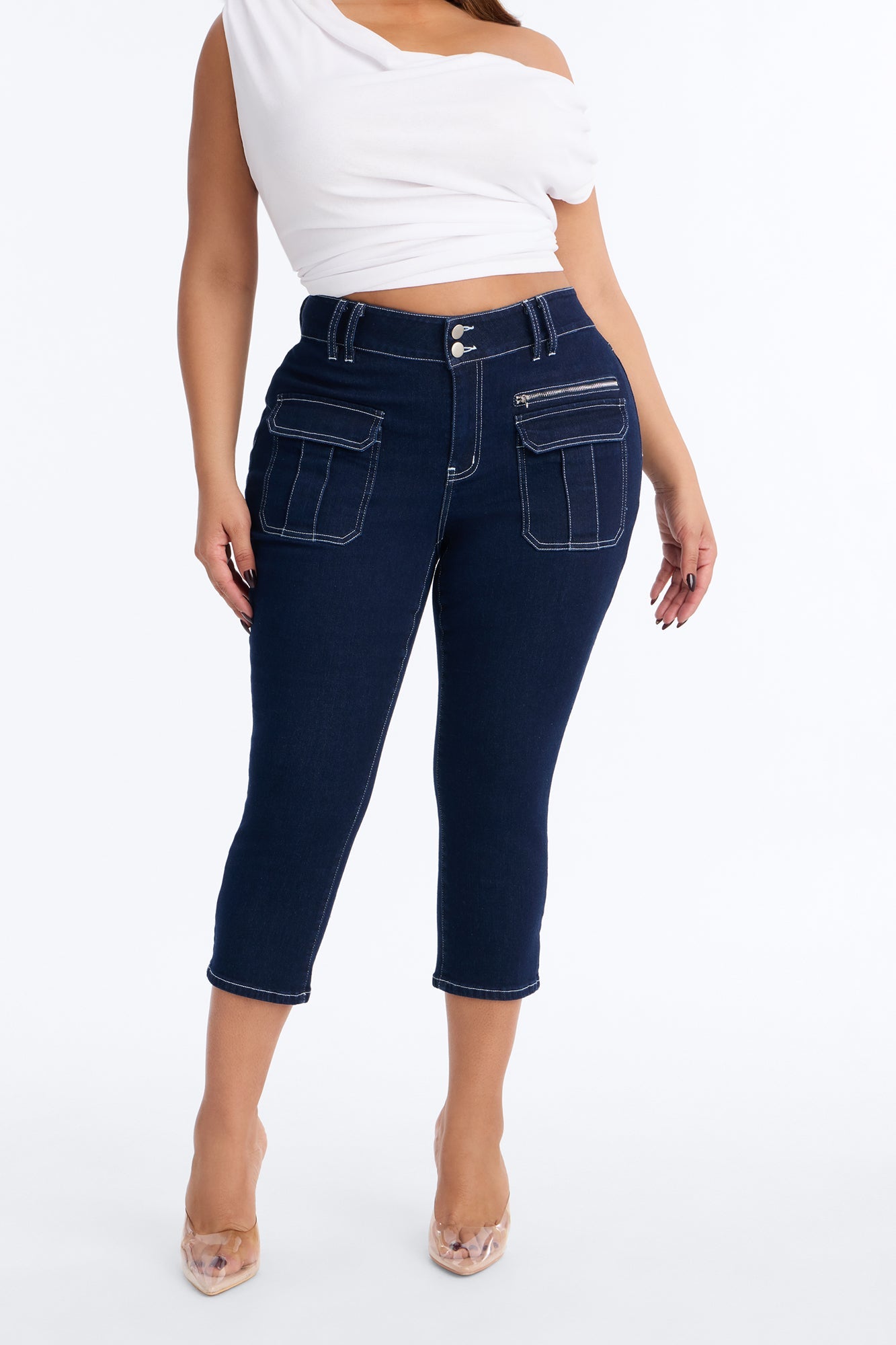 Bootcut Mid Rise Jeans - Dark Wash