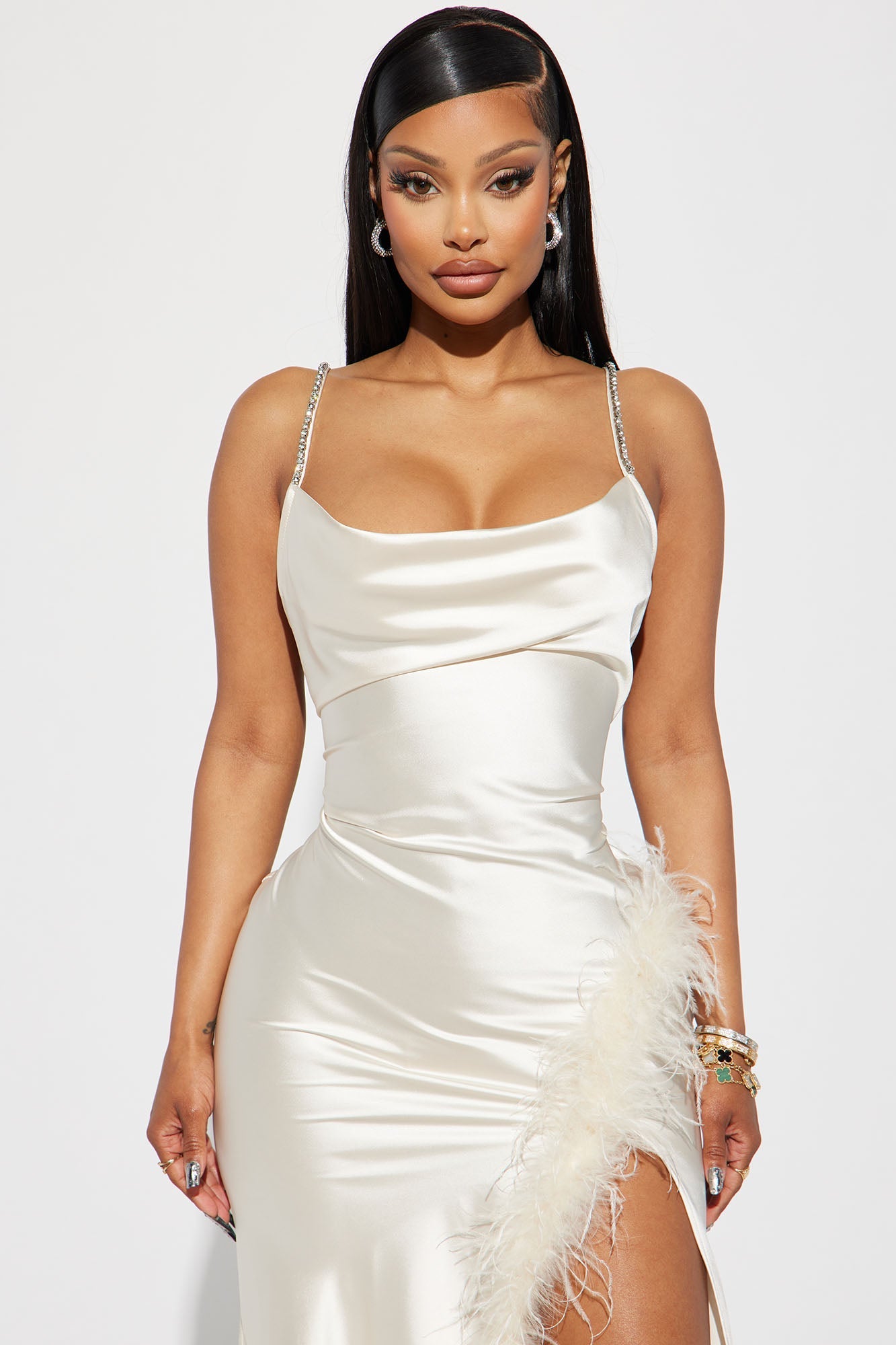 Satin Gown - Cream