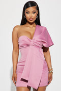 Wrap Mini Dress - Mauve